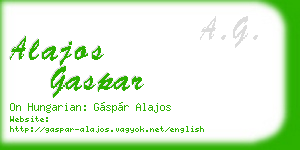 alajos gaspar business card